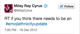 Miley Cyrus tweet