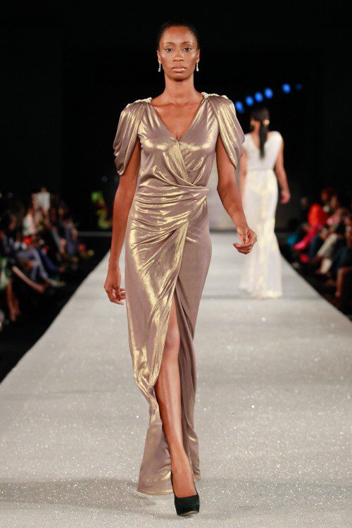 

<p>Arise Magazine Fashion Week was held in Lagos, Nigeria last week. It aims to showcase African fashion to the world. Nigerian luxury label House of Farrah, headed by Fatima Aliyu Garba creates designs for men and women.</p>
<p>“><figcaption class=