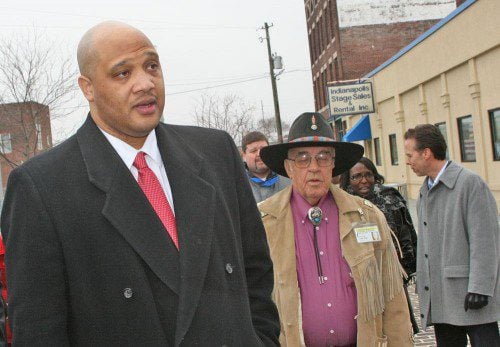 Rep. Andre Carson (D-Ind.) attends the groundbreaking of Trail Side on Mass Ave, a new multimillion-dollar housing and retail development on the east end of the Mass Ave Arts District. (Photo/L. Blaylock) 