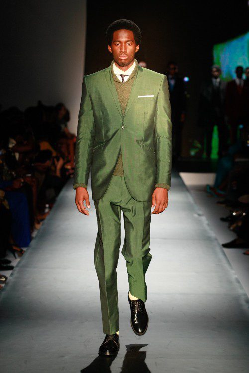 

<p>Arise Magazine Fashion Week was held in Lagos, Nigeria last week. It aims to showcase African fashion to the world — but also has designers from further afield. A model wears Ozwald Boateng.</p>
<p>“><figcaption class=