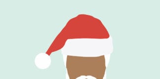 Black Santa graphic