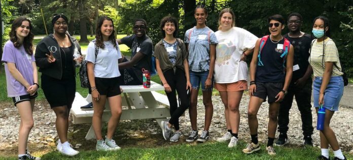 Members of the 2021 Mayor’s Youth Leadership Council went to Bradford Woods in Martinsville to work on team building and leadership. (Photo provided by Marion County Commission on Youth)
