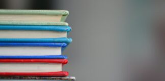shallow focus photography of books