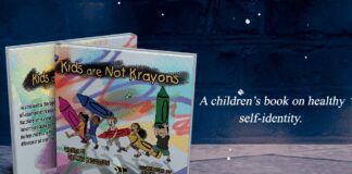 Book cover mock up of George Middleton's children's book "Kids are not Krayons."