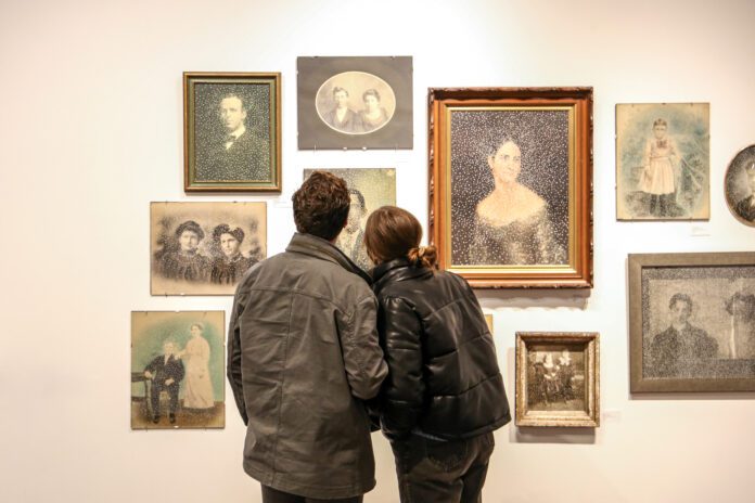 patrons at the harrison center first fridays