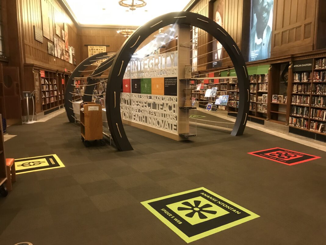 The inside of the Center for Black Literature & Culture, which opened five years ago, at the Indianapolis Public Library Central branch in Downtown Indianapolis, 40 E. St Clair St.