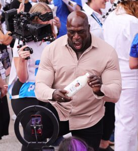 Titus O'Neil (Professional Wrestler) Global Ambassador of WWE, posing during the Indianapolis 500 festivities on May 28, 2023. (Photo/David Dixon)