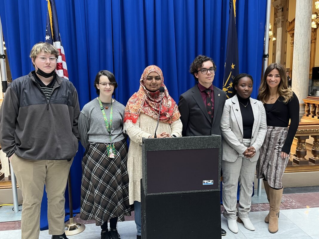 House Bill 1449 is currently on Gov. Holcomb’s desk. The bipartisan Bill would automatically enroll eligible students in the 21st Century Scholars program.