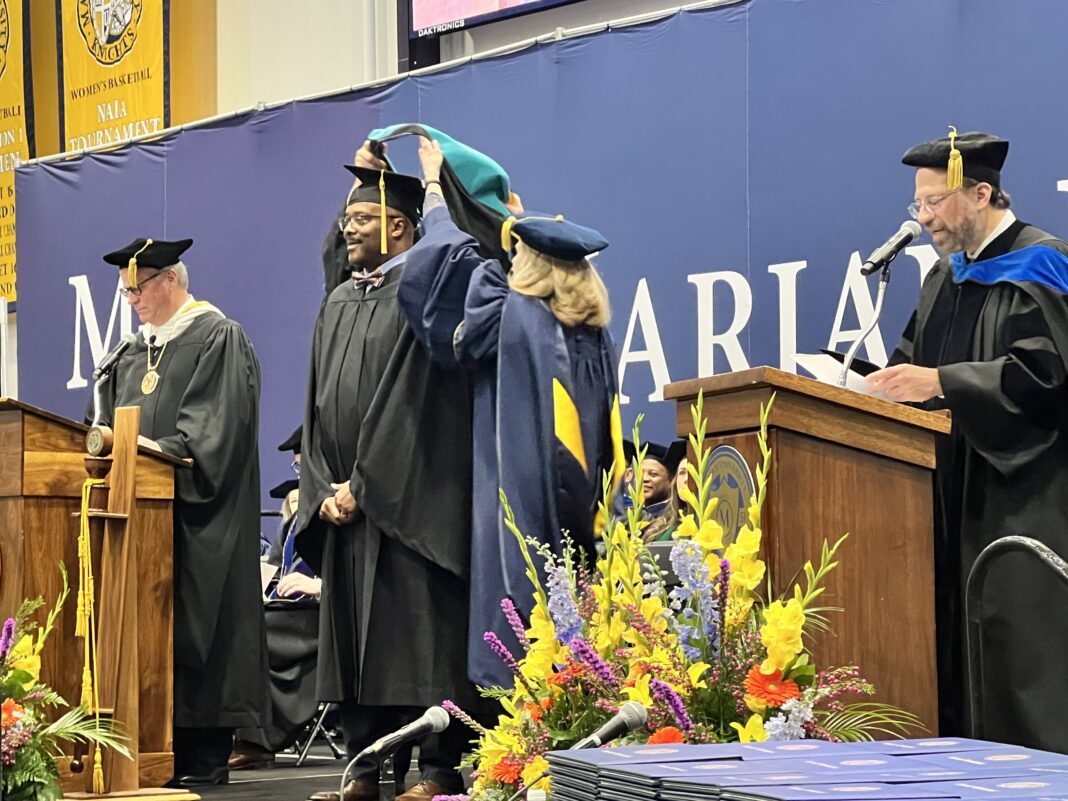 Anthony “Tony” Mason receives an honorary degree in Public Service from Marion University (Photo/Jade Jackson)