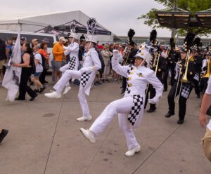 Marching bands getting down during the 2023 Indianapolis 500 on May 28. (Photo/Walt Thomas)