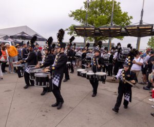 Marching bands getting down during the 2023 Indianapolis 500 on May 28. (Photo/Walt Thomas)