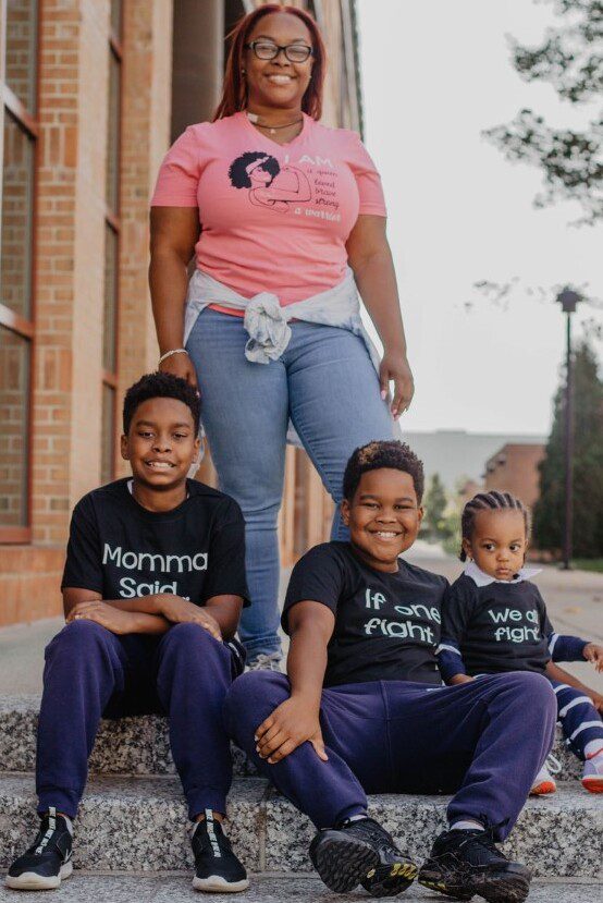 Caption: 34-year-old Markeeta Morrow and her three sons. (Photo provided by Markeeta Morrow)