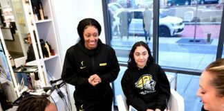 Dawn Staley Award winner Kelsey Mitchell of the Indiana Fever