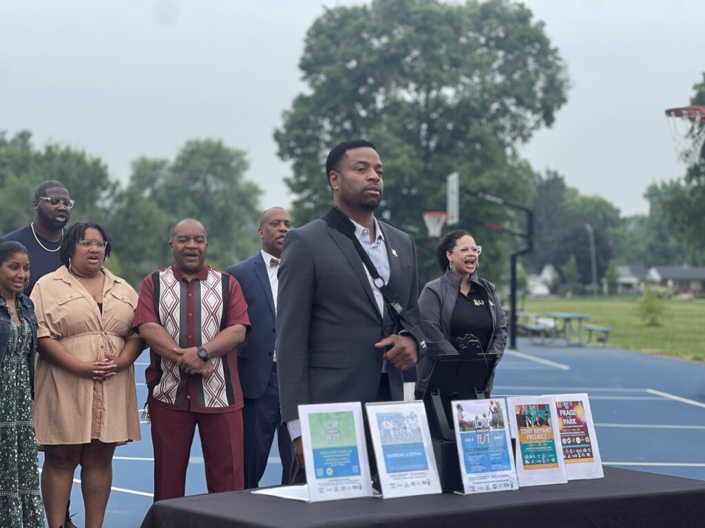 United Northeast Community Development Corporation, Office of Public Health & Safety, ST8UP Mentoring, Real Taste Catering and other civic leaders within Northeast Indianapolis unveil strategies and events