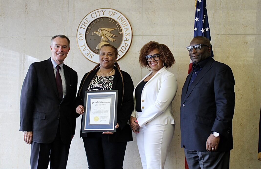 Mayor Joe Hogsett Awards Stepping Stones Therapy Center as vendor of the month