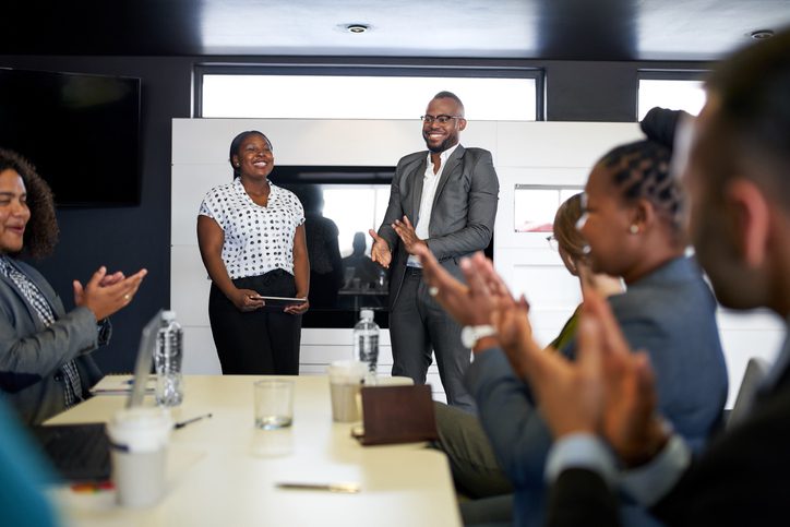 Black entrepreneurs during a meeting.