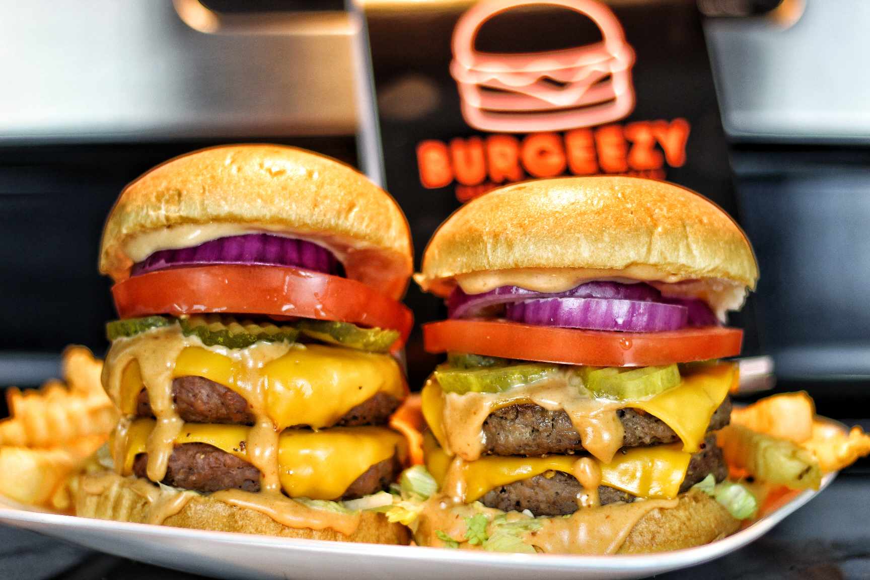 Burgeezy, a local vegan burger joint owned and operated by Kadeesha and Antoine Wiggins, opened its first store-front along the Canal Walk on Sept. 9, 2023. (Photo provided/Kadeesha Wiggins)