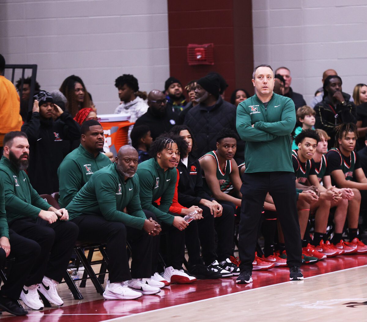 Lawrence North High School versus Lawrence Central High School rival basketball game.