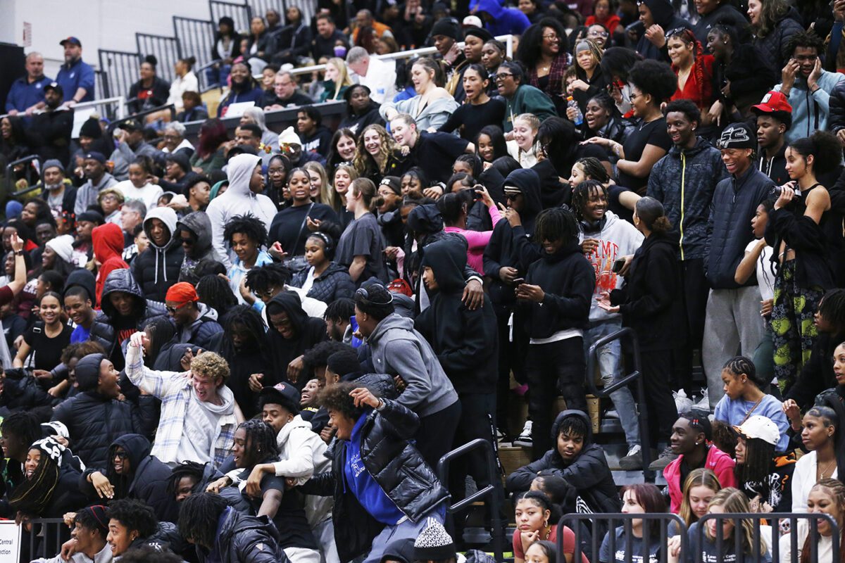 Lawrence North High School versus Lawrence Central High School rival basketball game.