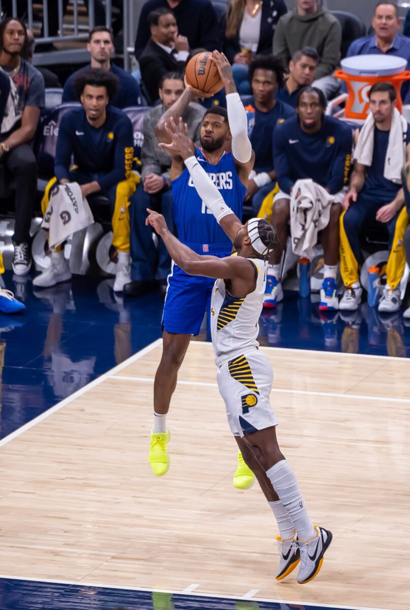 Los Angeles Clippers at Indiana Pacers basketball game on December 18, 2023.