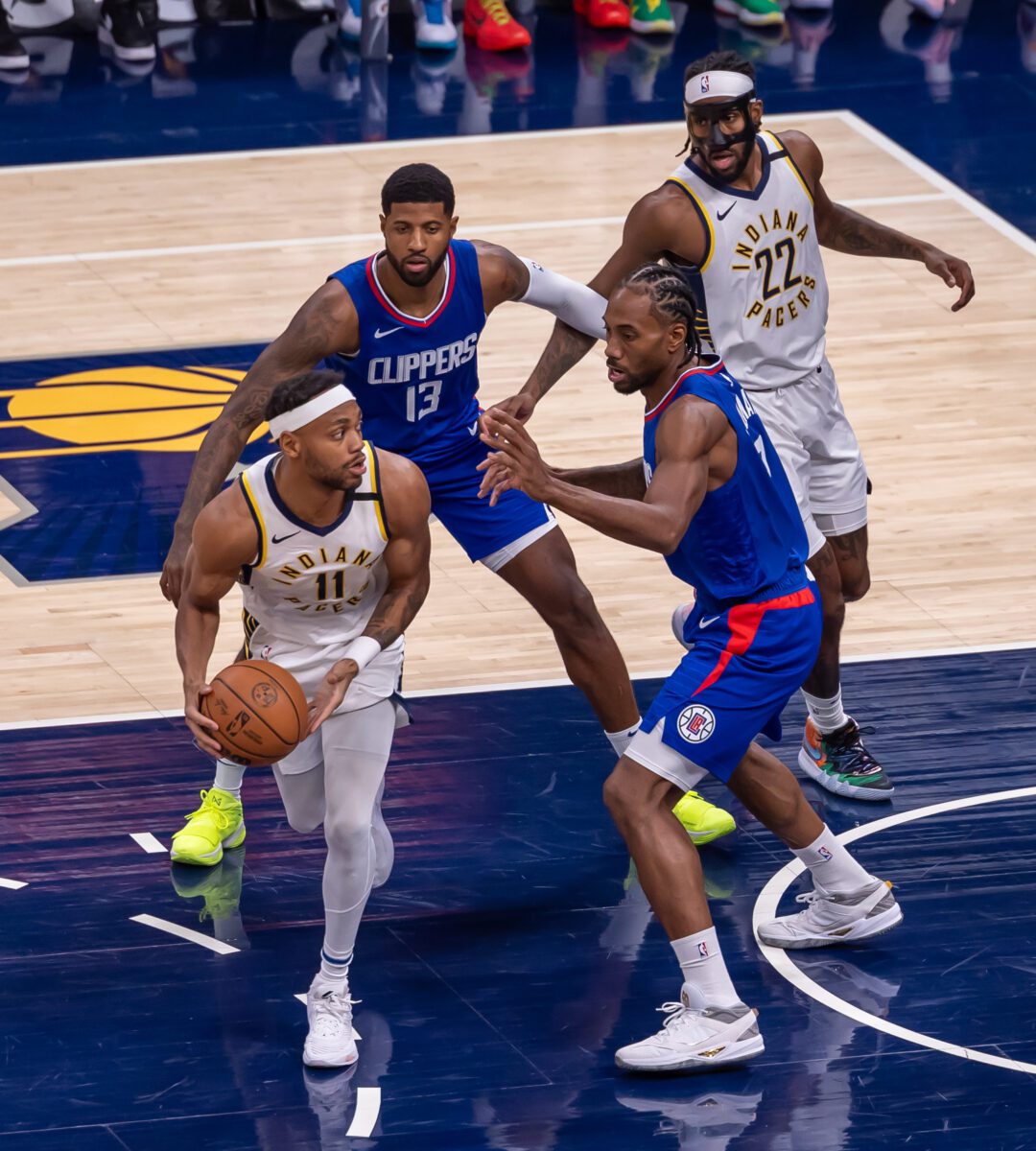 Los Angeles Clippers at Indiana Pacers basketball game on December 18, 2023.