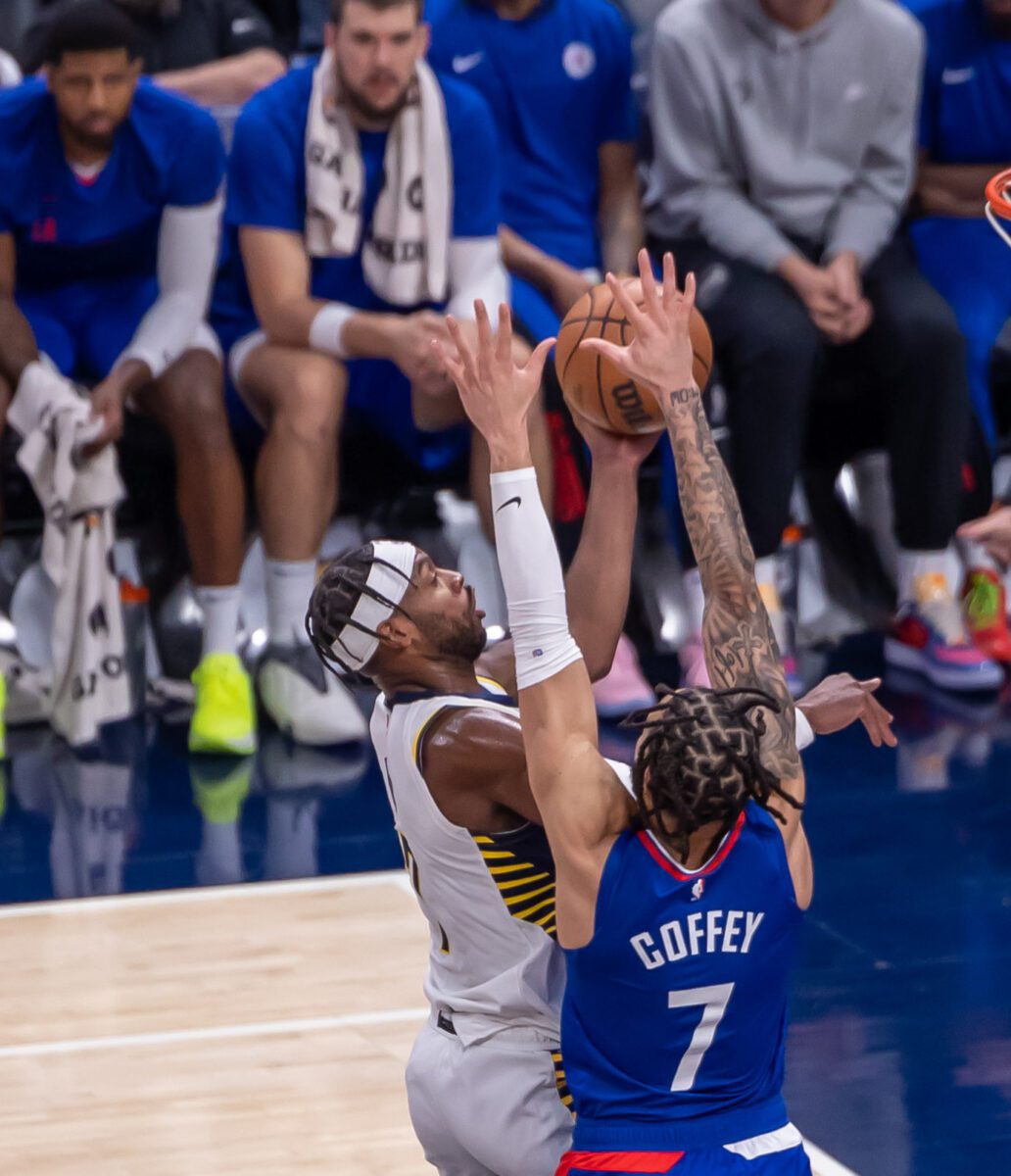 Los Angeles Clippers at Indiana Pacers basketball game on December 18, 2023.