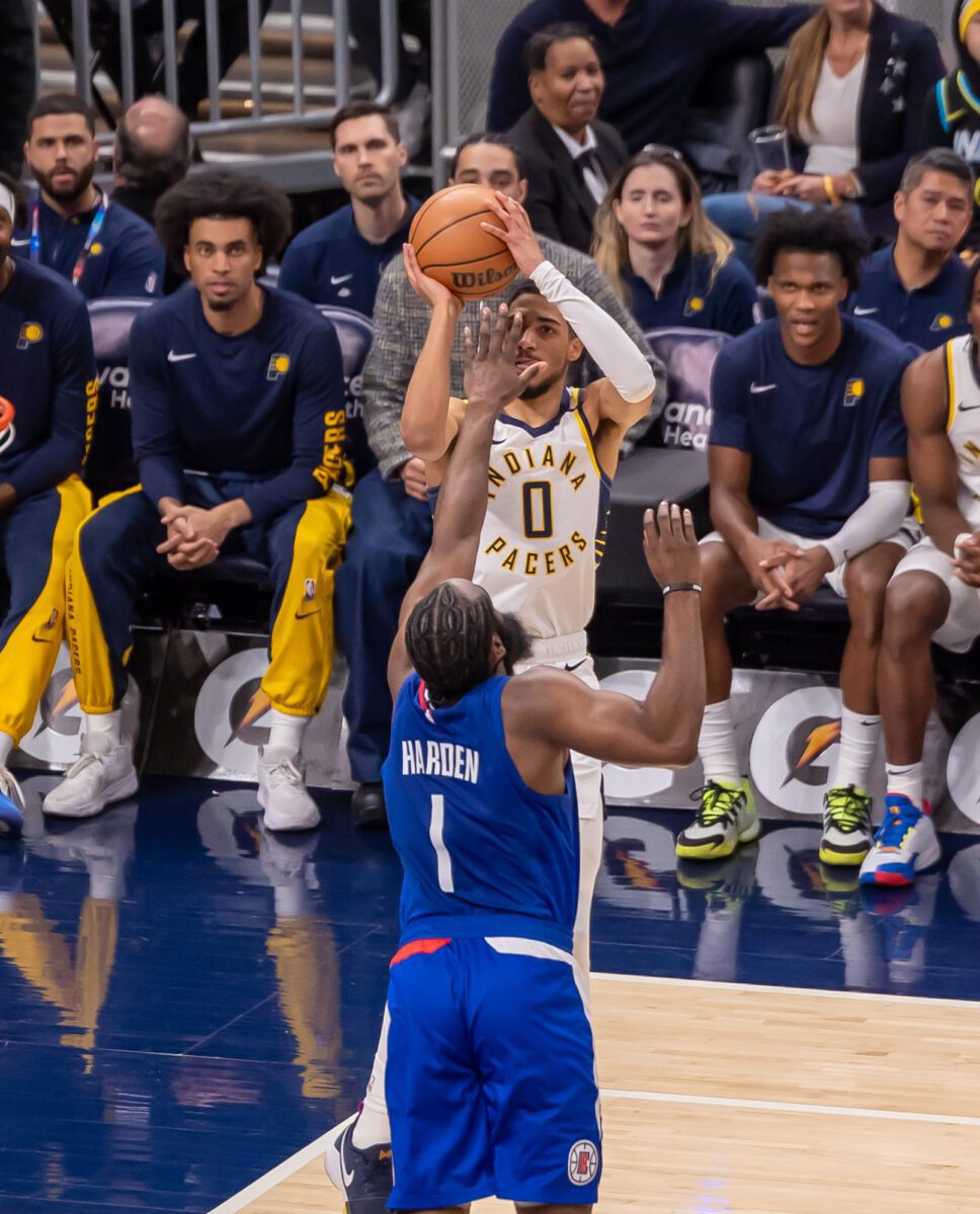 Los Angeles Clippers at Indiana Pacers basketball game on December 18, 2023.