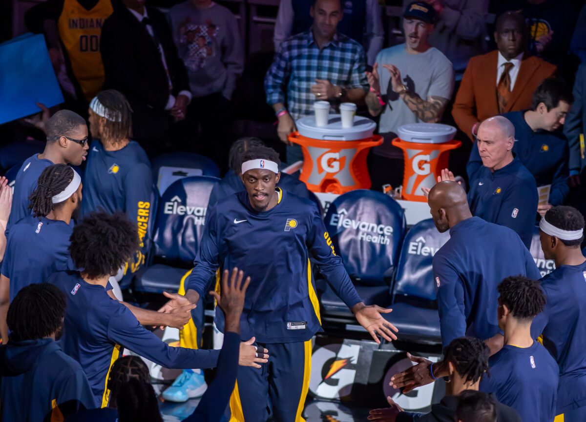 Forward Pascal Siakam makes his debut at Gainbridge Fieldhouse, located in Indianapolis, IN., against the NBA Champion Denver Nuggets on January 23, 2024. (Photo/Walt Thomas)