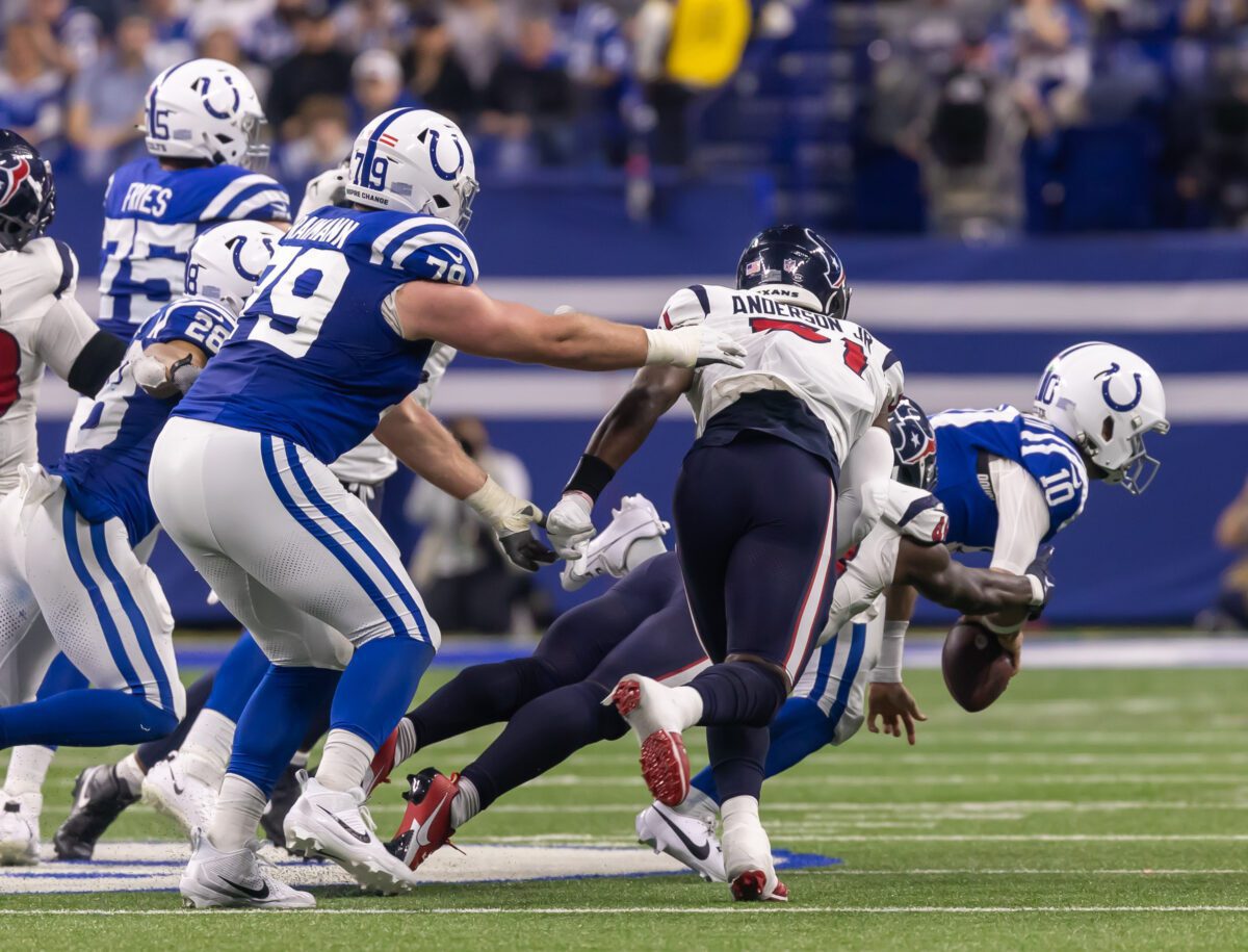 Houston Texans Indianapolis Colts NFL football game at Lucas Oil Stadium in Indianapolis, Indiana on January 6, 2024.