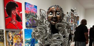 Art from local Black artists showcased during FLAVA FRESH ! 19, at the Indianapolis Art Center, 2022-2023. (Photo provided/D. Del Reverda Jennings)