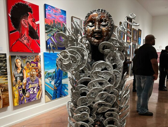 Art from local Black artists showcased during FLAVA FRESH ! 19, at the Indianapolis Art Center, 2022-2023. (Photo provided/D. Del Reverda Jennings)