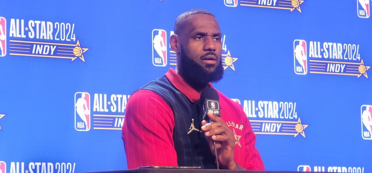 Lebron James during 73rd NBA All-Star Game in Indianapolis at Gainbridge Fieldhouse. 