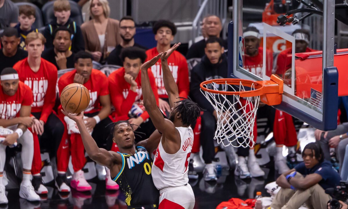 Toronto Raptors at Indiana Pacers basketball game photo at Gainbridge Fieldhouse on February 26, 2024. (Photo/Walt Thomas)