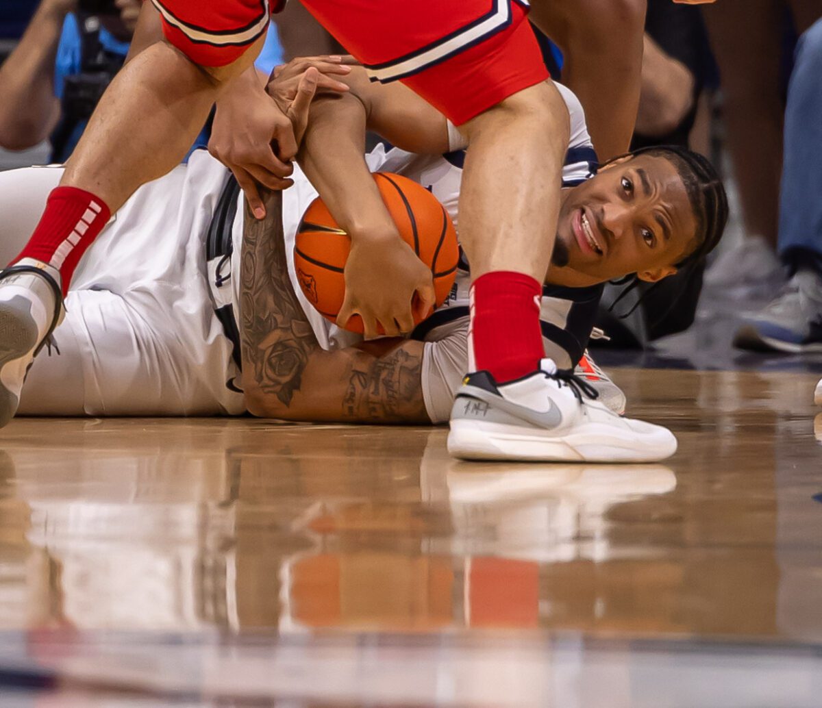 St. John's Red Storm versus Butler University Bulldogs mens basketball game photo at Hinkle Fieldhouse on February 29, 2024. (Photo/Walt Thomas)