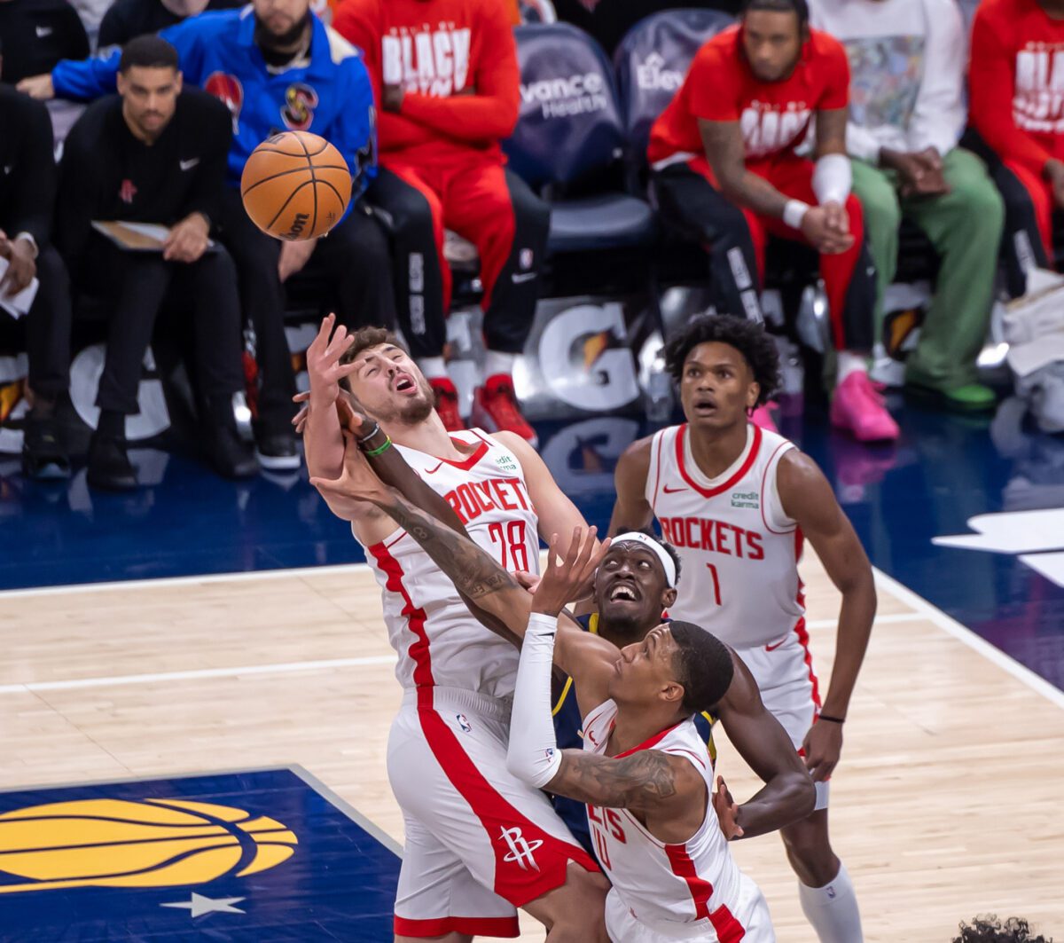 Houston Rockets versus Indiana Pacers NBA basketball game on February 6, 2024 at Gainbridge Fieldhouse in downtown Indianapolis, Indiana. (Photo/Walt Thomas)