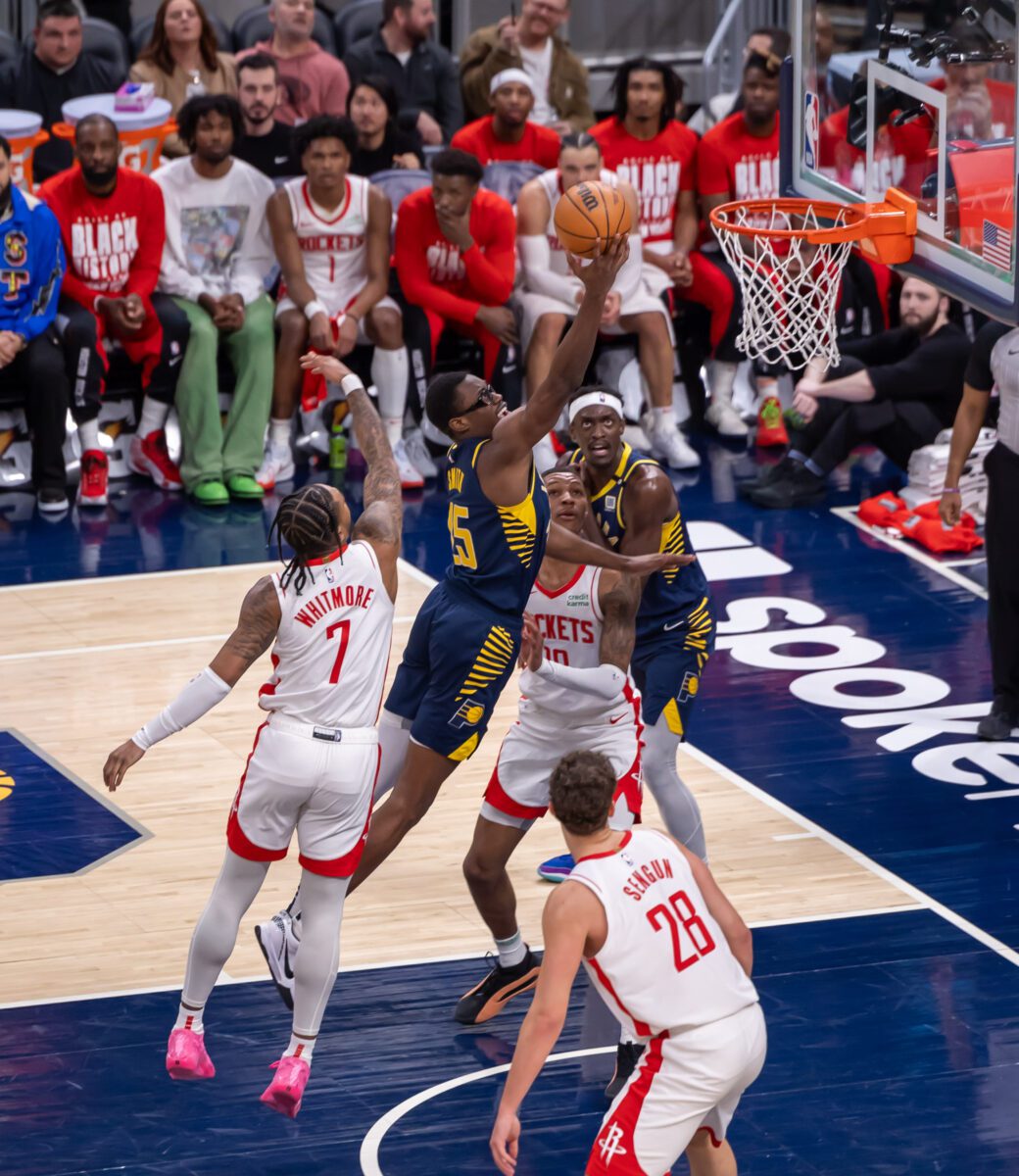 Houston Rockets versus Indiana Pacers NBA basketball game on February 6, 2024 at Gainbridge Fieldhouse in downtown Indianapolis, Indiana. (Photo/Walt Thomas)