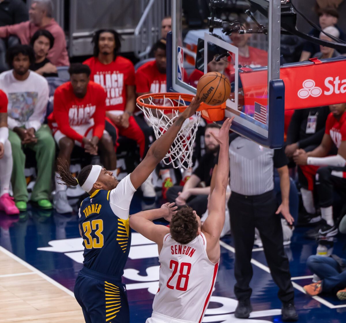 Houston Rockets versus Indiana Pacers NBA basketball game on February 6, 2024 at Gainbridge Fieldhouse in downtown Indianapolis, Indiana. (Photo/Walt Thomas)