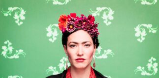 The Indiana Repertory Theatre presents Latine actor Vanessa Severo's "Frida ... A Self Portrait." March 15-April 7, 2024. (Photo provided/Indiana Repertory Theatre)