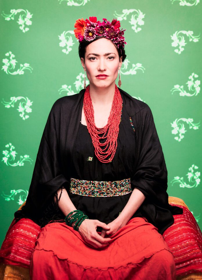 The Indiana Repertory Theatre presents Latine actor Vanessa Severo's "Frida ... A Self Portrait." March 15-April 7, 2024. (Photo provided/Indiana Repertory Theatre)