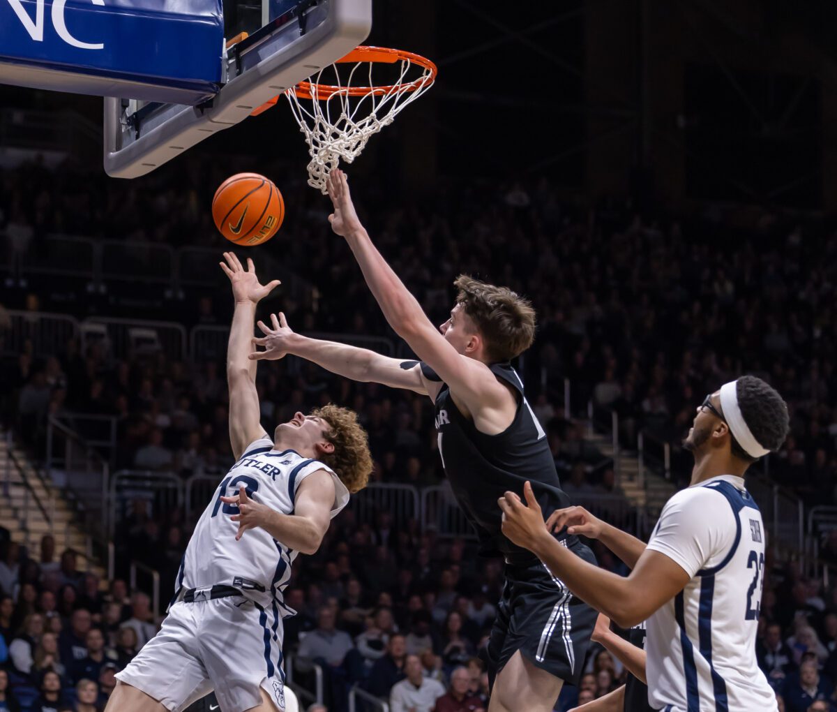 Xavier versus Butler University mens basketball game at Hinkle FIeldhouse on March 6, 2024. Photos by Walt Thomas.