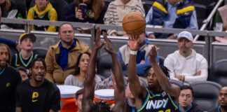 Brooklyn Nets at Indiana Pacers NBA Basketball Game March 17, 2024 at Gainbridge Fieldhouse in Downtown Indianapolis, Indiana. Photo by Walt Thomas.