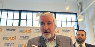 A photo of Governor Eric Holcomb.
