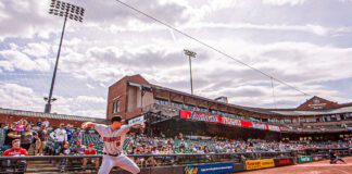 Indianapolis Indians vs Louisville MiLB on March 30, 2024. Photo by Adam Pintar.