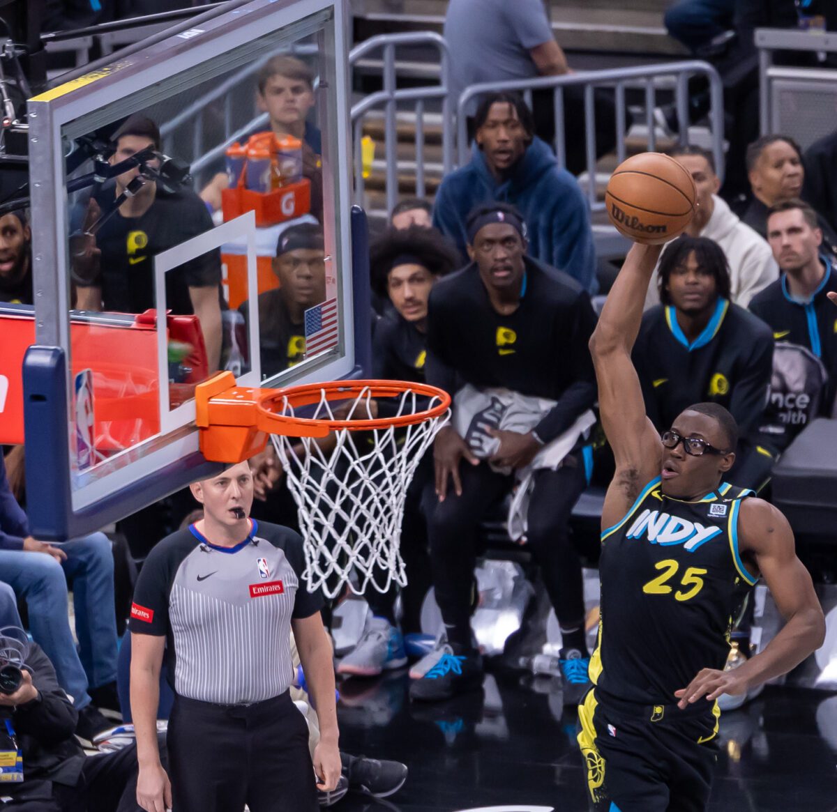 Miami Heat versus Indiana Pacers NBA basketball game on April 7, 2024 at Gainbridge Fieldhouse in Downtown Indianapolis, Indiana. Photo by Walt Thomas.