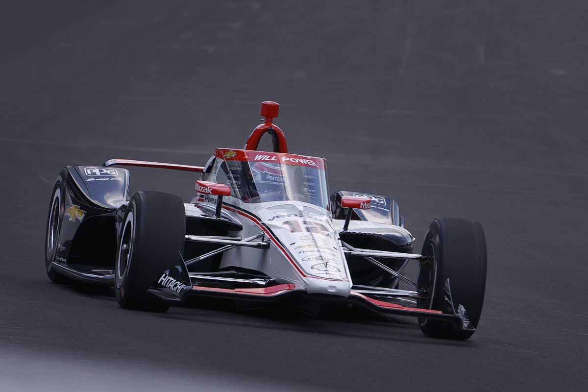 A racer during Pole Day at the Indianapolis Motor Speedway on May 17, 2024. Photo taken by Jeff Brown.