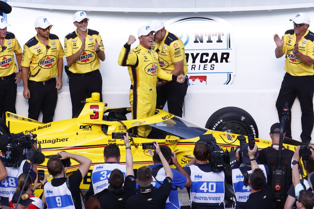 A racer during Pole Day at the Indianapolis Motor Speedway on May 17, 2024. Photo taken by Jeff Brown.