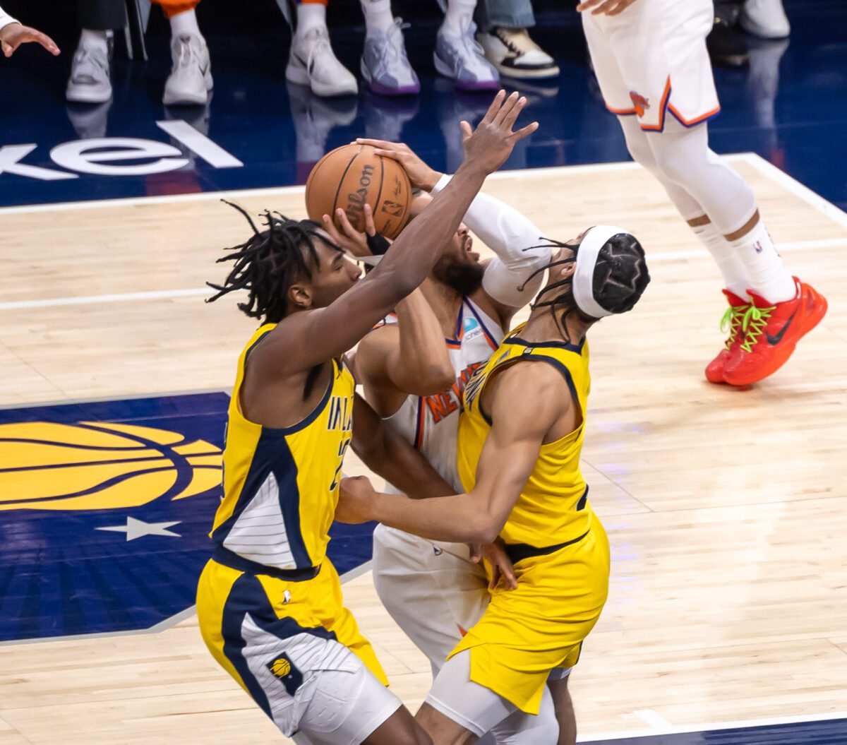 Game 3 of the Eastern Conference Semifinals between the New York Knicks and Indiana Pacers at Gainbridge Fieldhouse on May 10, 2024 in downtown Indianapolis, Indiana. Photo taken by Walt Thomas