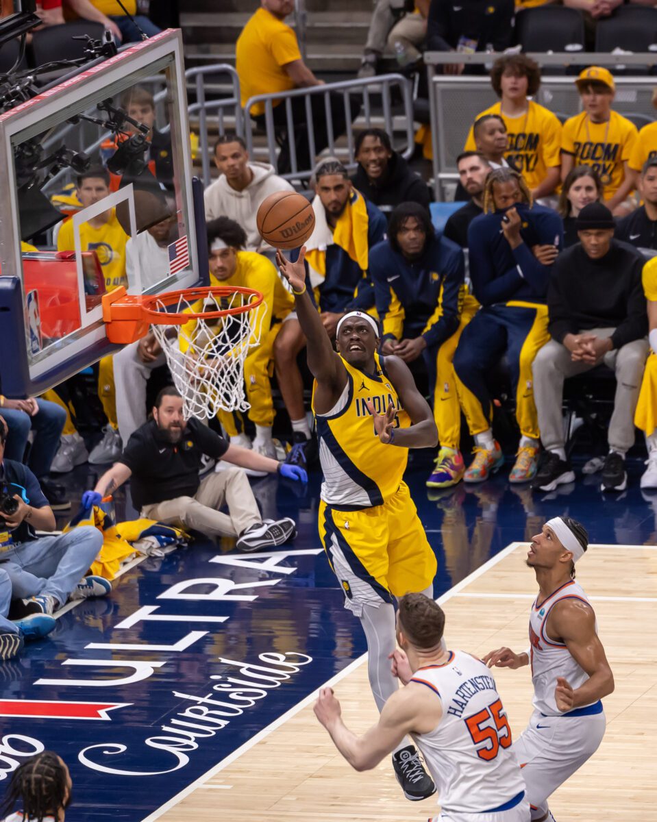 Game 3 of the Eastern Conference Semifinals between the New York Knicks and Indiana Pacers at Gainbridge Fieldhouse on May 10, 2024 in downtown Indianapolis, Indiana. Photo taken by Walt Thomas