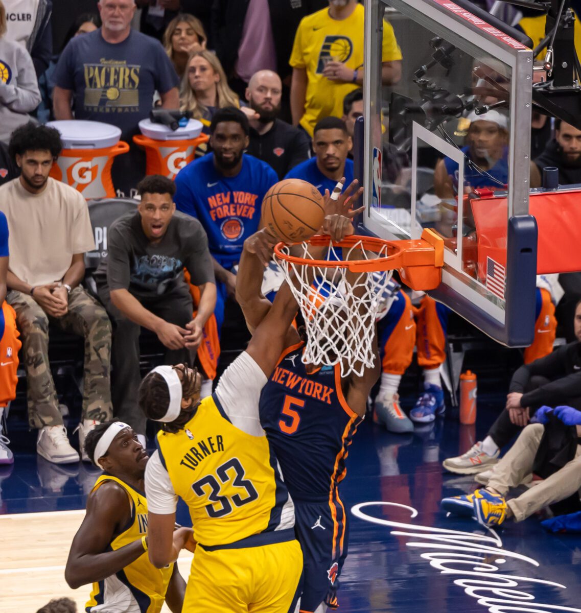 New York Knicks at Indiana Pacers, Game 4 of the Eastern Conference Semifinals, on May 12, 2024 at Gainbridge Fieldhouse in downtown Indianapolis, Indiana. Photo taken by Walt Thomas.