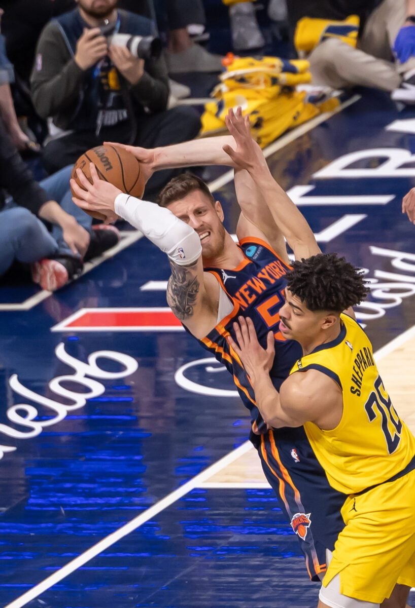 New York Knicks at Indiana Pacers, Game 4 of the Eastern Conference Semifinals, on May 12, 2024 at Gainbridge Fieldhouse in downtown Indianapolis, Indiana. Photo taken by Walt Thomas.